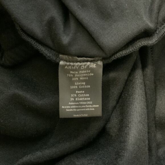 ARMY OF ME Streetwear Layered Black Trousers Size M - Picture 6 of 9